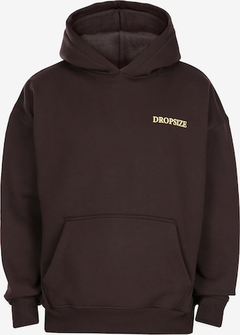 Dropsize Sweatshirt 'No Rules' in Bruin: voorkant