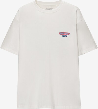 Pull&Bear T-Shirt 'SUMMER GROCERY' in saphir / royalblau / blutrot / weiß, Produktansicht