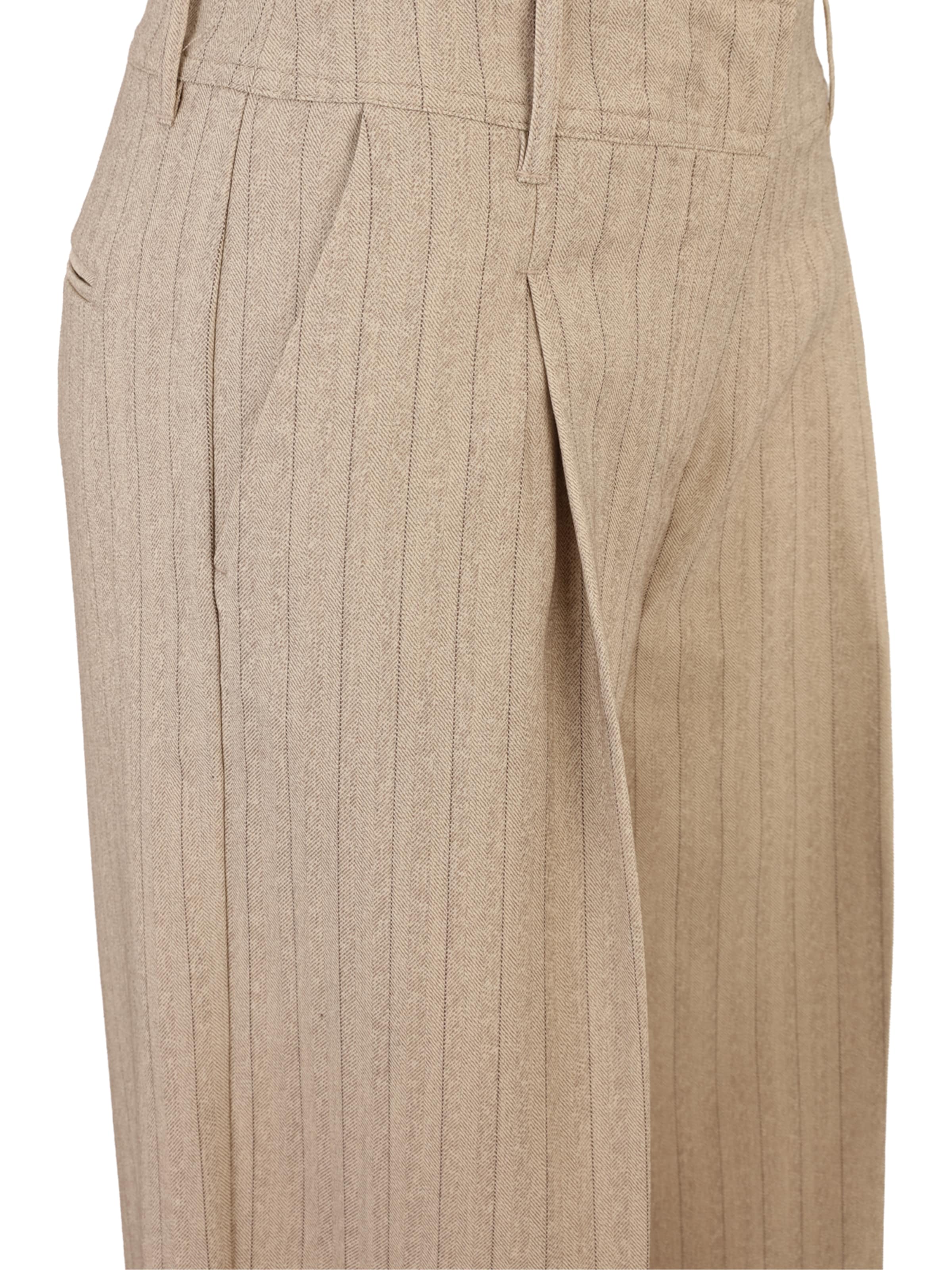 ROUGE EDIT Bő szár Ráncos nadrág 'ROUSAGA' - szürke