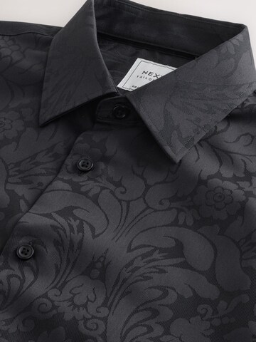 Next Regular fit Button Up Shirt in Black