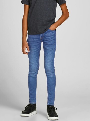 Skinny Jean 'Liam' Jack & Jones Junior en bleu : devant