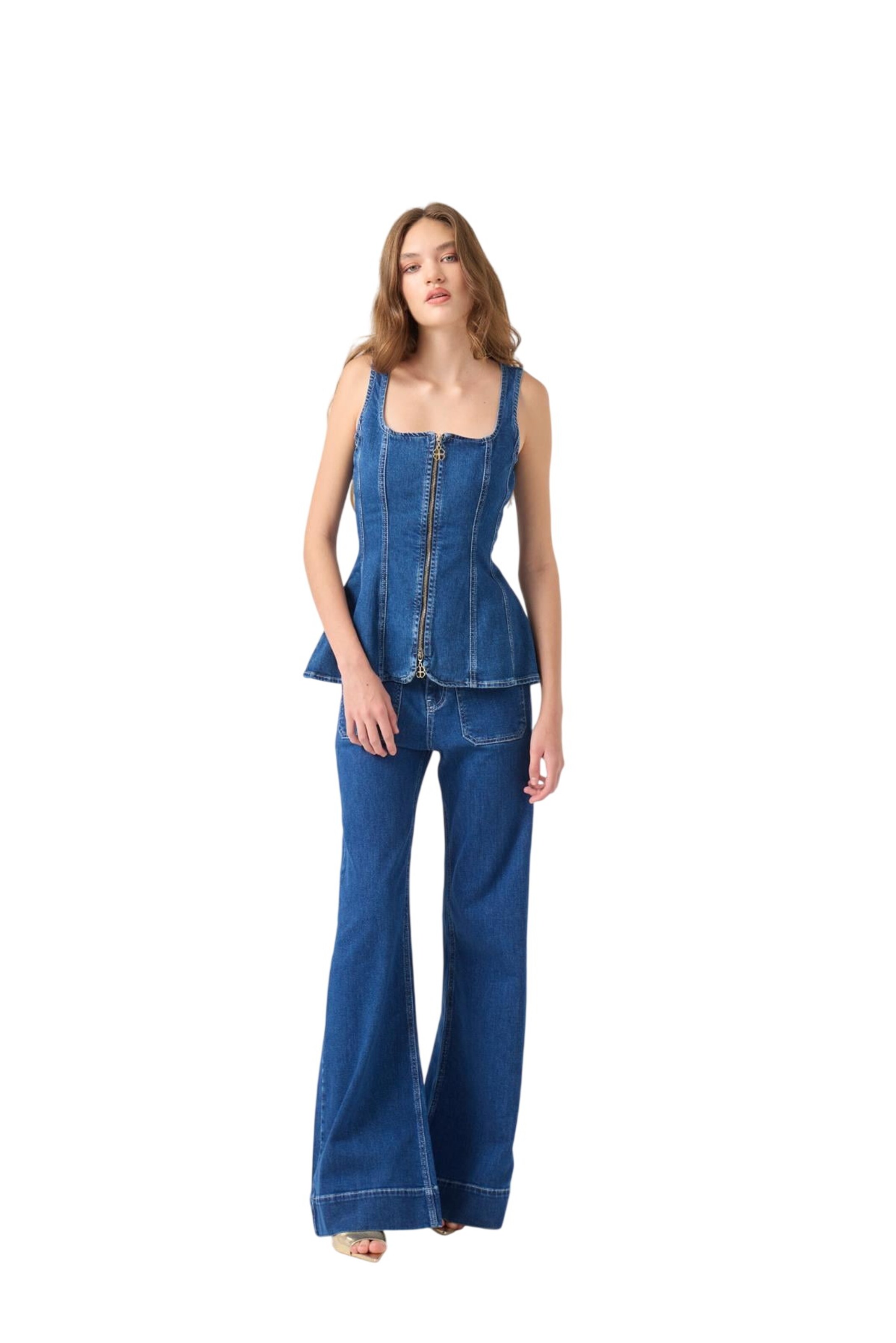 HOLLY LOLLY Flared Jeans in Blauw