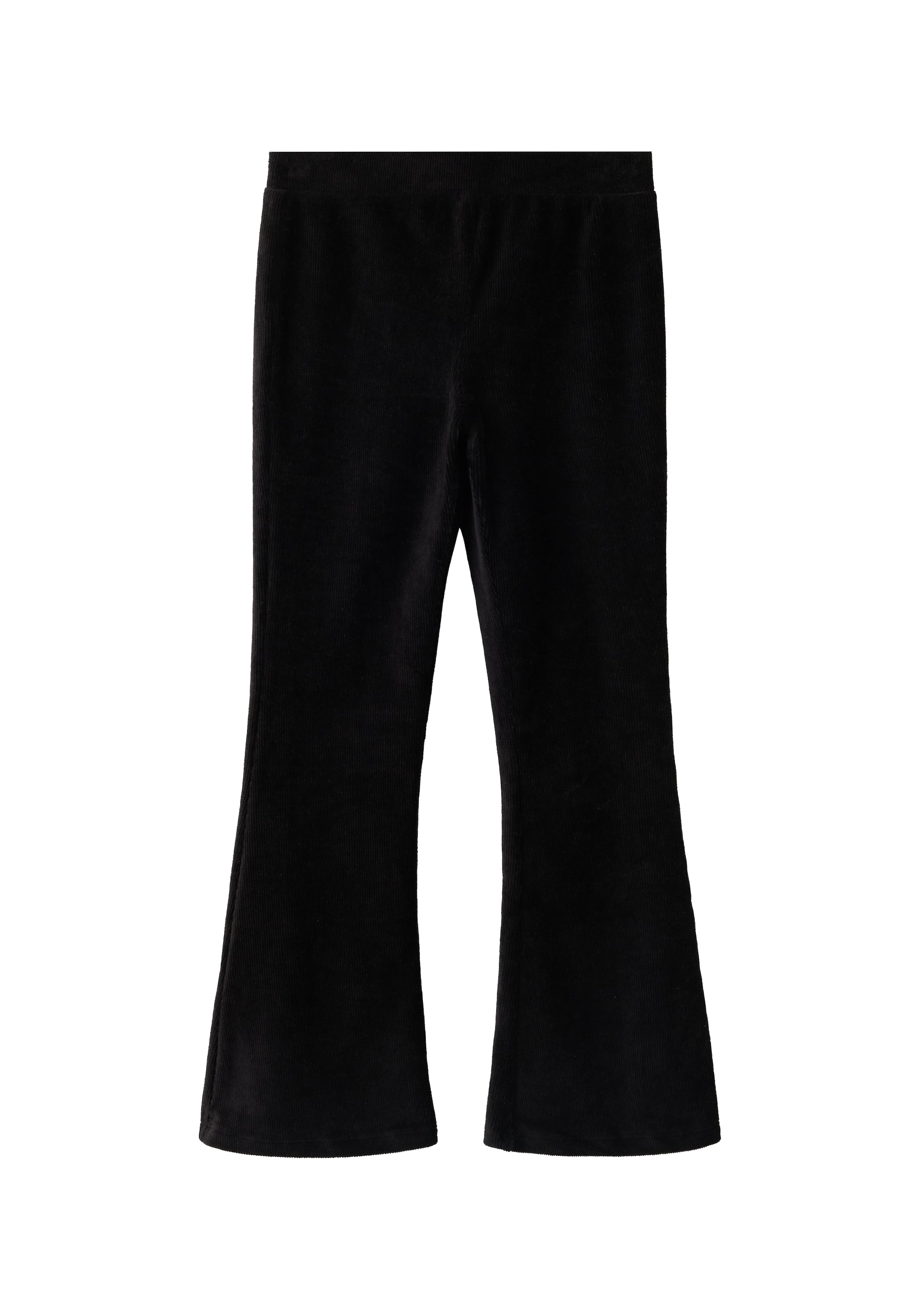 MANGO KIDS Flared Leggings 'PAULA' in Zwart: voorkant