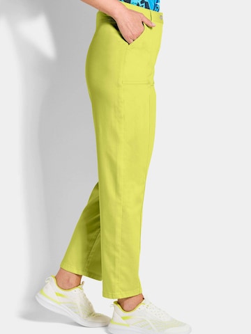 Coupe slim Pantalon 'Sara' Goldner en vert