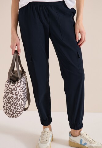CECIL Slim fit Cargo Pants 'Chelsea' in Blue: front