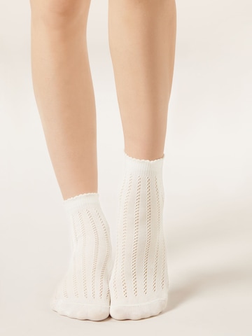 CALZEDONIA Socks in Beige: front