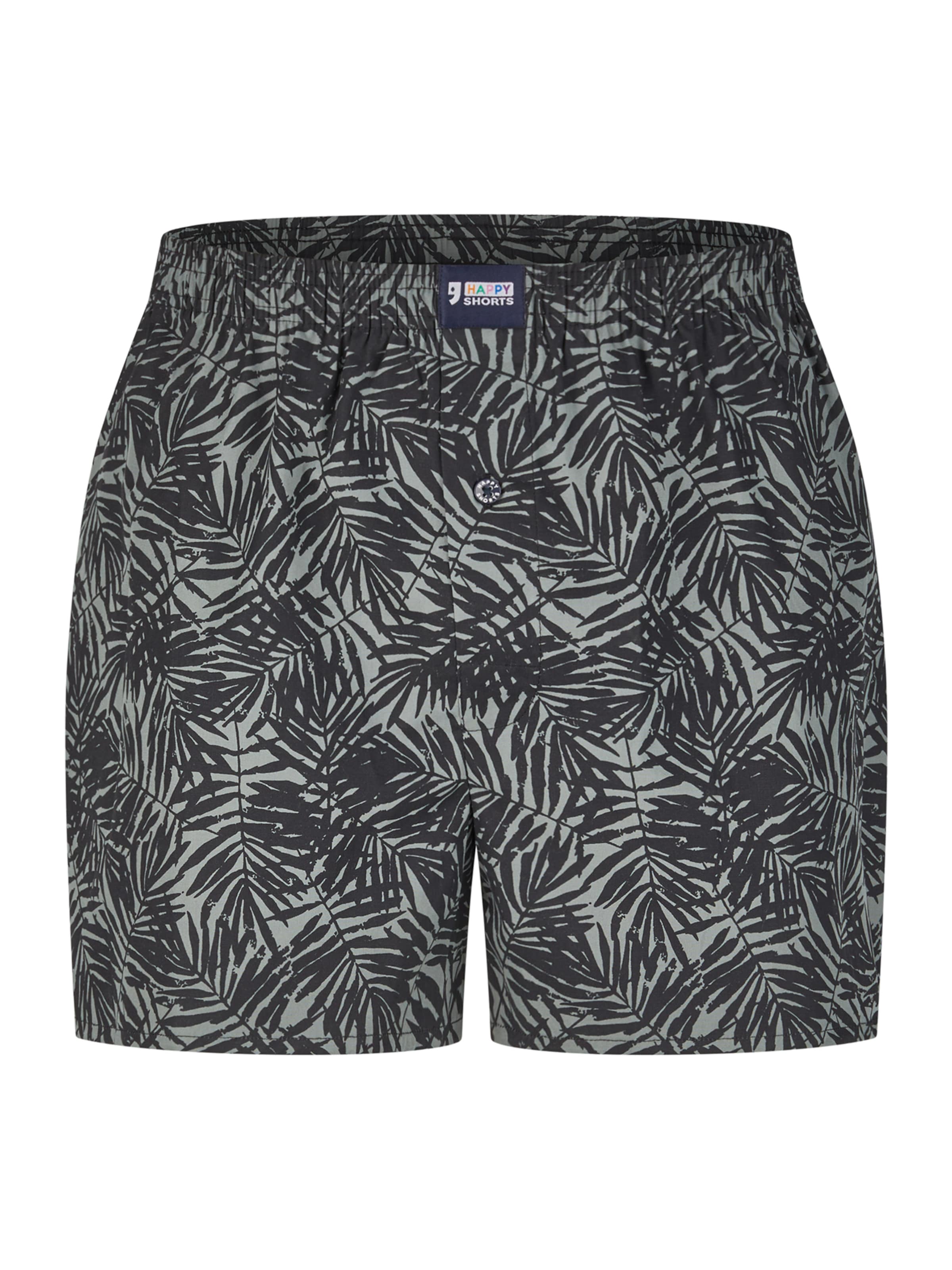 Happy Shorts Boxer ' Motives ' in Grau: Vorderseite