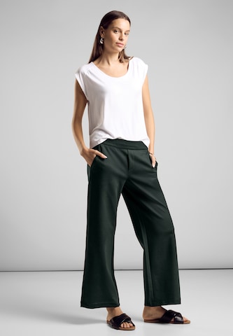 STREET ONE Wide Leg Hose in Grün