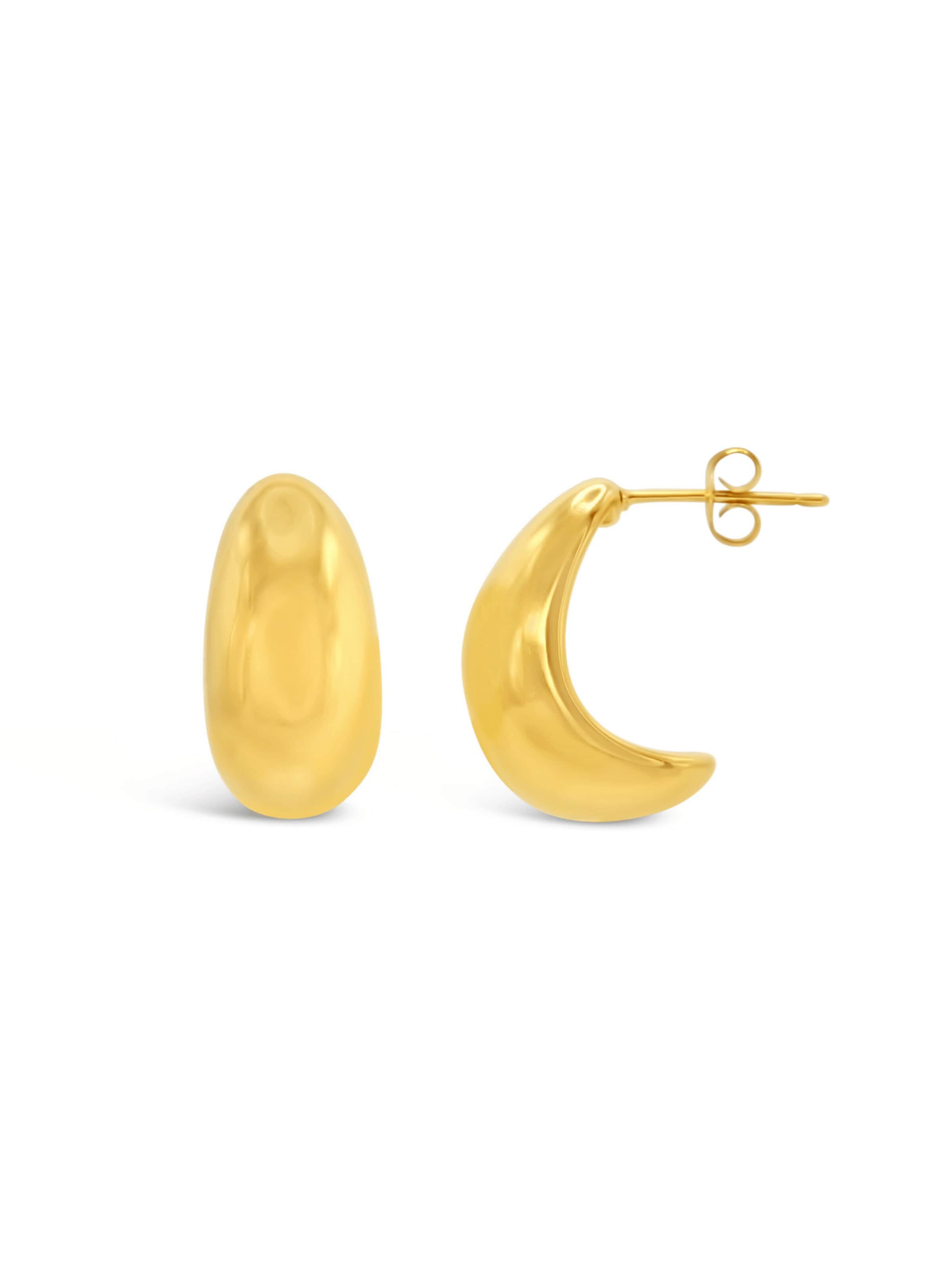 ARS-ARGENTI Ohrringe 'HALFMOON NIGHTS'‌‌‌‌‌ in Gold: Vorderseite