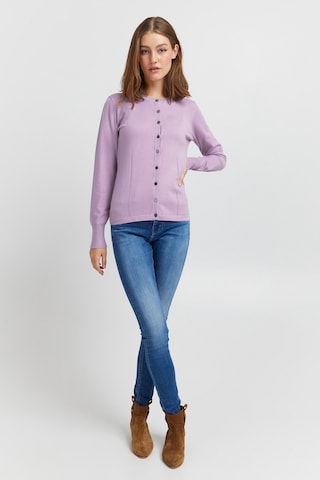 PULZ Jeans Knit Cardigan in Purple: front