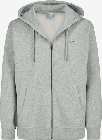 Cleptomanicx Zip-Up Hoodie 'Ligull Boxy' in Grey: front