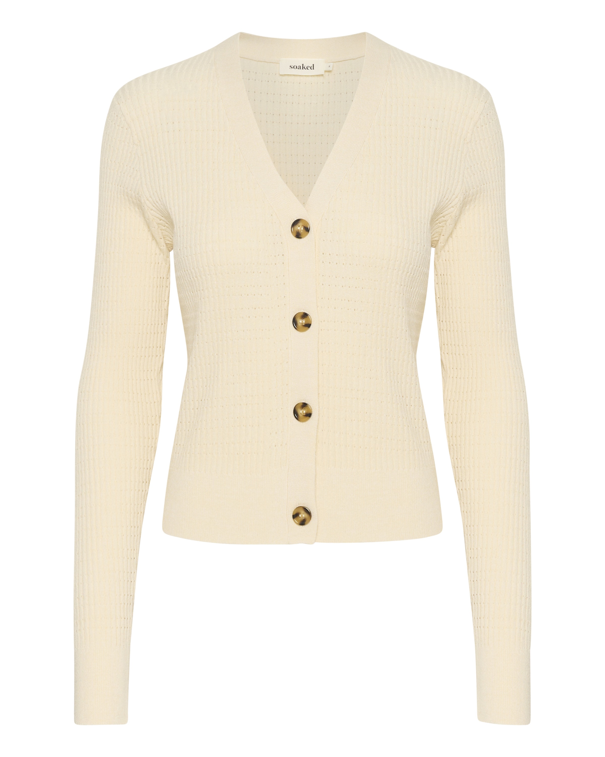 SOAKED IN LUXURY Kardigan 'Lidya' – béžová: přední strana