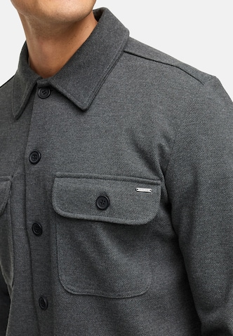 INDICODE JEANS Comfort fit Button Up Shirt 'Nello' in Grey