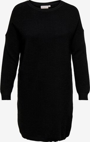 ONLY Carmakoma Knitted dress in Black: front