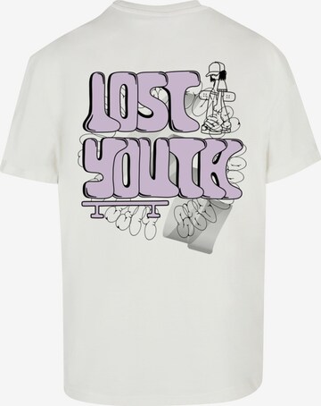 Lost Youth T-shirt 'Skate' i beige