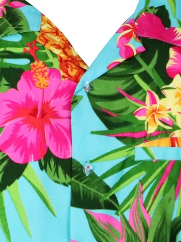 King Kameha Shirt 'Pineapple' in Blue