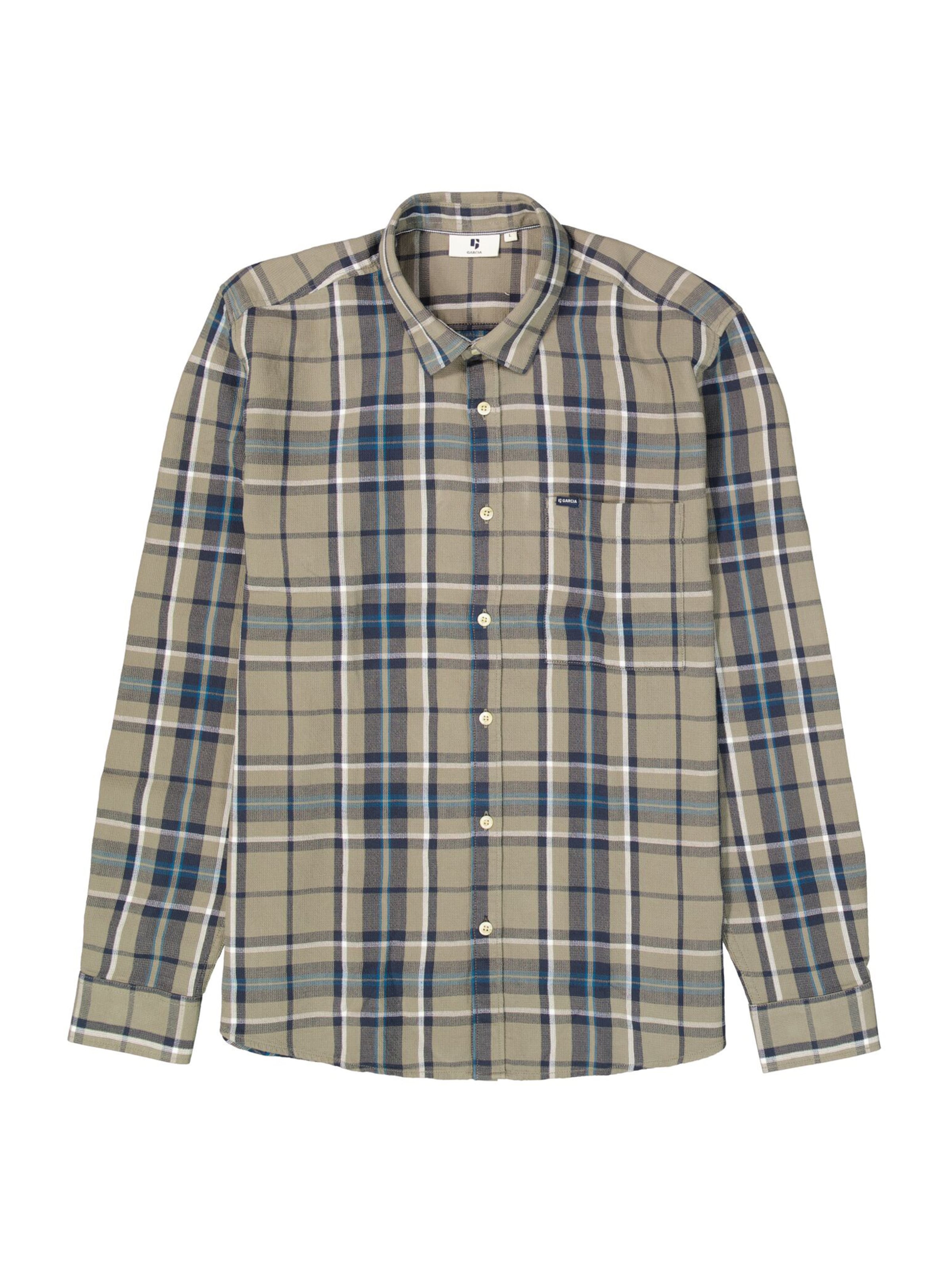 GARCIA Regular Fit Hemd in Braun: Vorderseite