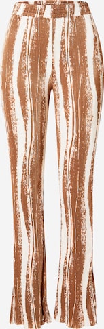 Nasty Gal Flared Trousers in Brown: front