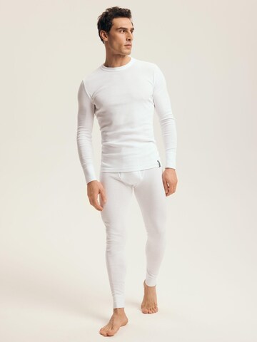Henderson Shirt 'Baumwoll-Langarmshirt mit Rundhals, BT-104 M' in Wit