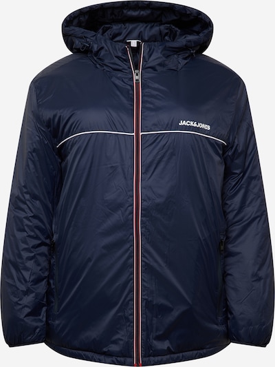 Geacă de primăvară-toamnă 'GARY' Jack & Jones Plus pe albastru închis / roşu închis / alb, Vizualizare produs