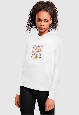 Sweat-shirt 'Tom And Jerry - Many Faces' ABSOLUTE CULT en blanc : devant