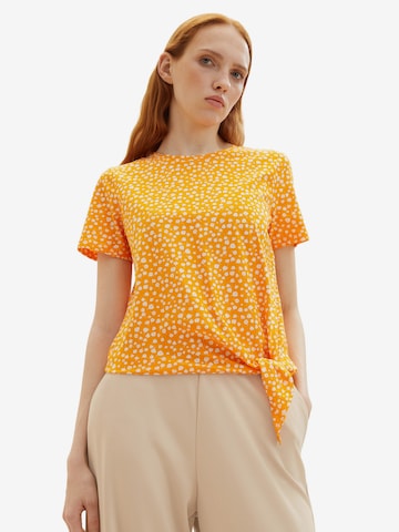 T-shirt TOM TAILOR DENIM en orange : devant