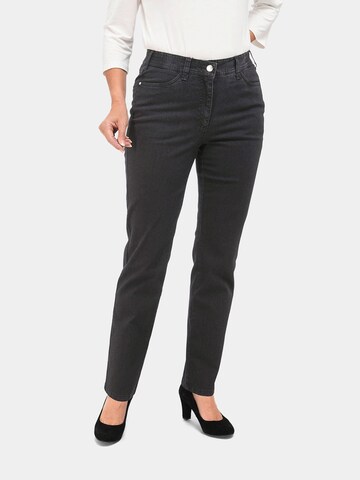 Goldner Regular Jeans 'Carla' in Zwart: voorkant