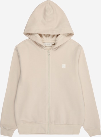 Calvin Klein Jeans Sweatvest in Beige: voorkant