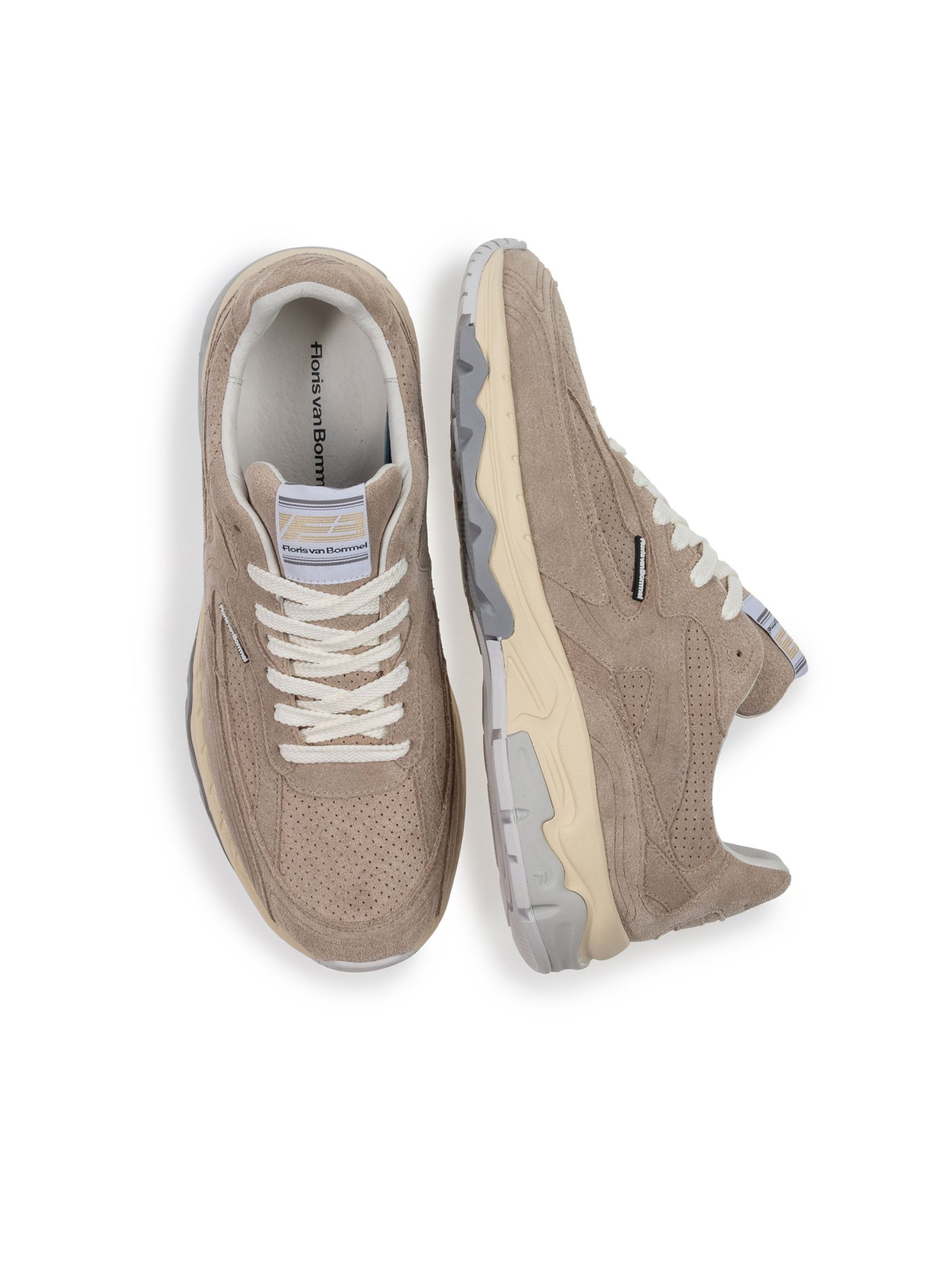 Floris van Bommel Platform trainers 'DE REZER 02' in Beige