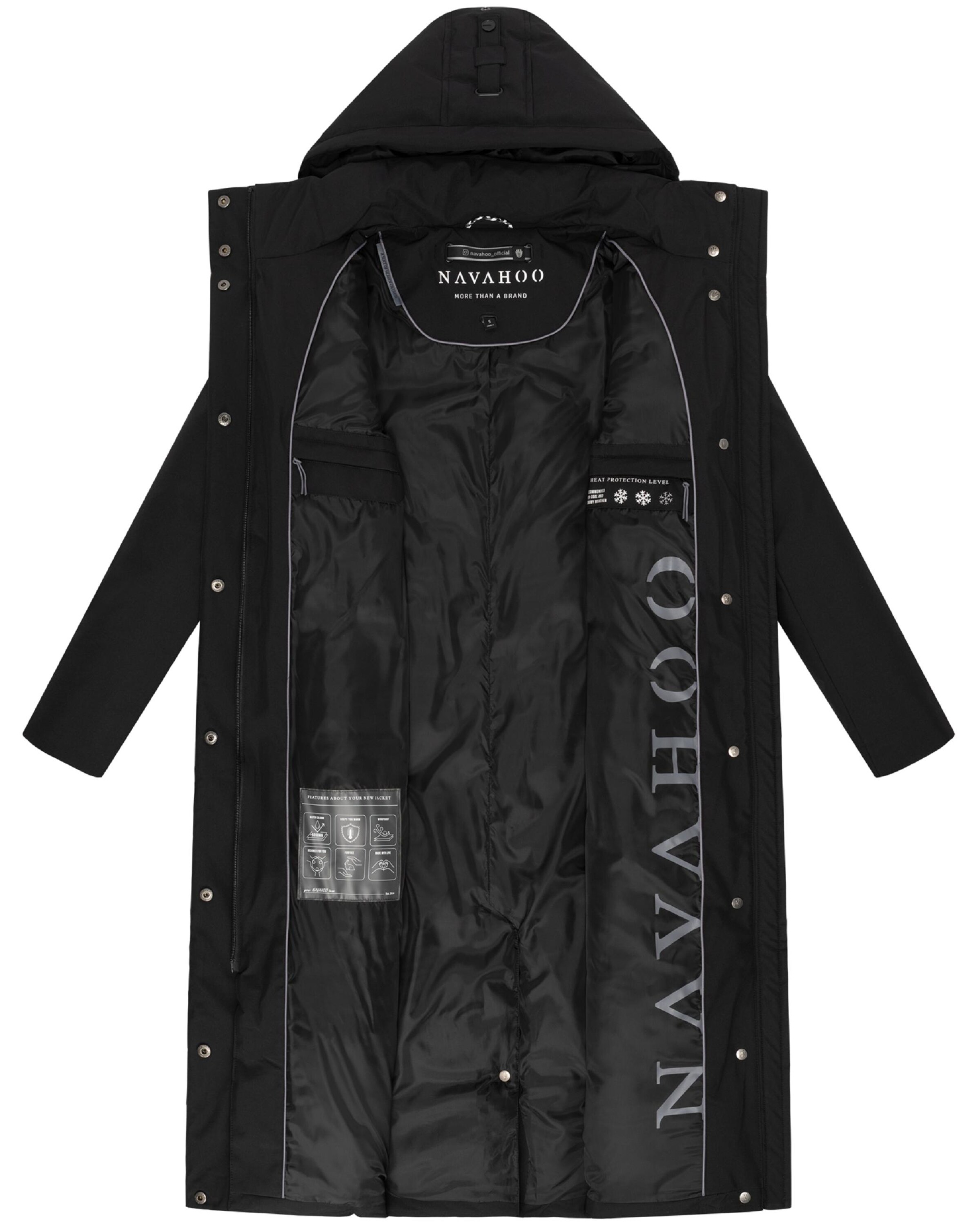 NAVAHOO Raincoat 'Waldbummler 14' in Black
