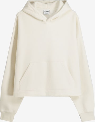 Sweat-shirt Bershka en blanc : devant