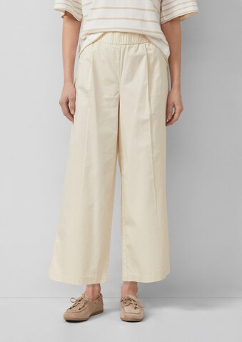 Wide Leg Pantalon s.Oliver en beige : devant
