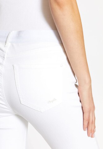Angels Slimfit Dehnbund Jeans Kurze Jeans Onesize Capri in Weiß | ABOUT YOU