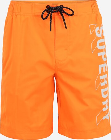 Shorts de bain 'Classic' Superdry en orange : devant