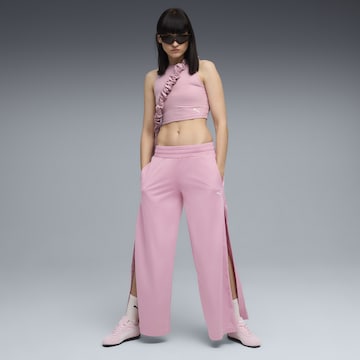 PUMA Wide Leg Sporthose 'Wardrobe Essentials' in Pink