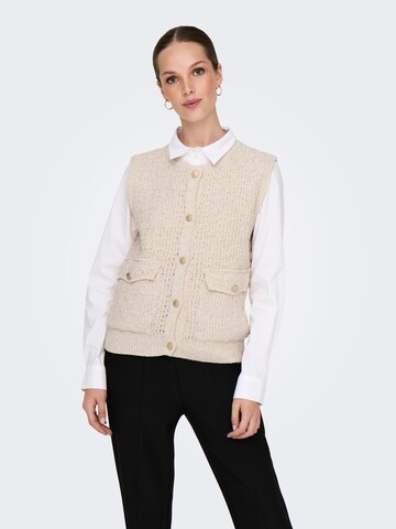 ONLY Knitted vest 'ONLCELESTE' in Beige