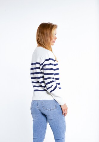 DreiMaster Maritim Pullover in Weiß