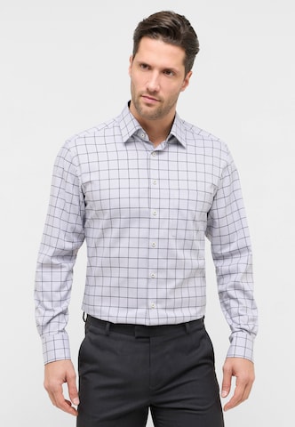 ETERNA Regular fit Zakelijk overhemd in Zilver: voorkant