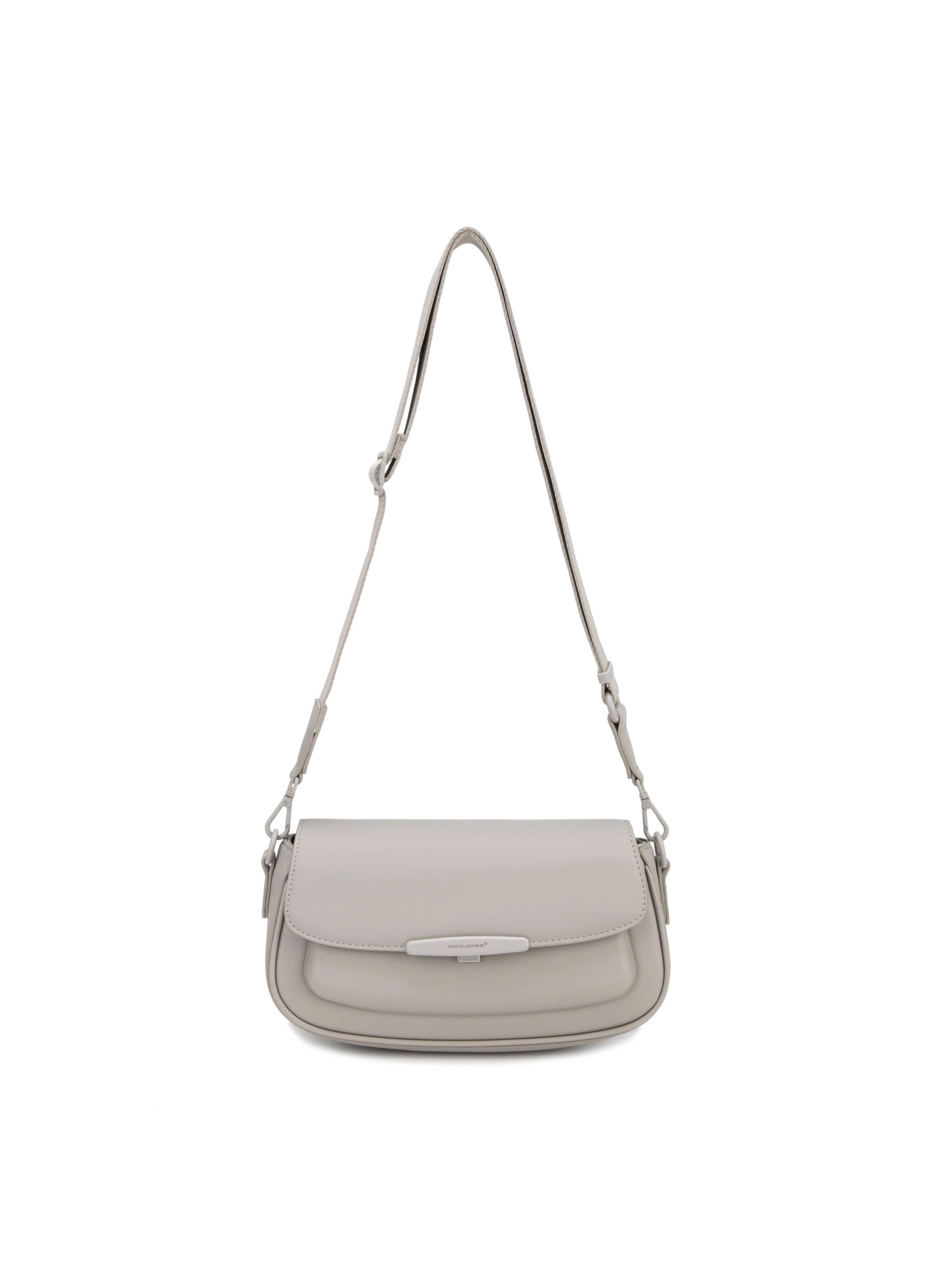 Borsa a spalla 'Borsa a Spalla Baguette David Jones Ecopelle con Chiusura Magnetica' di David Jones in grigio: frontale