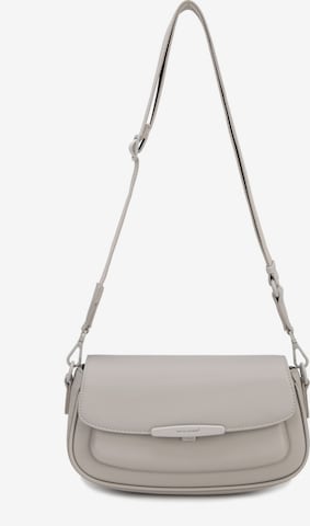 Borsa a spalla 'Borsa a Spalla Baguette David Jones Ecopelle con Chiusura Magnetica' di David Jones in grigio: frontale