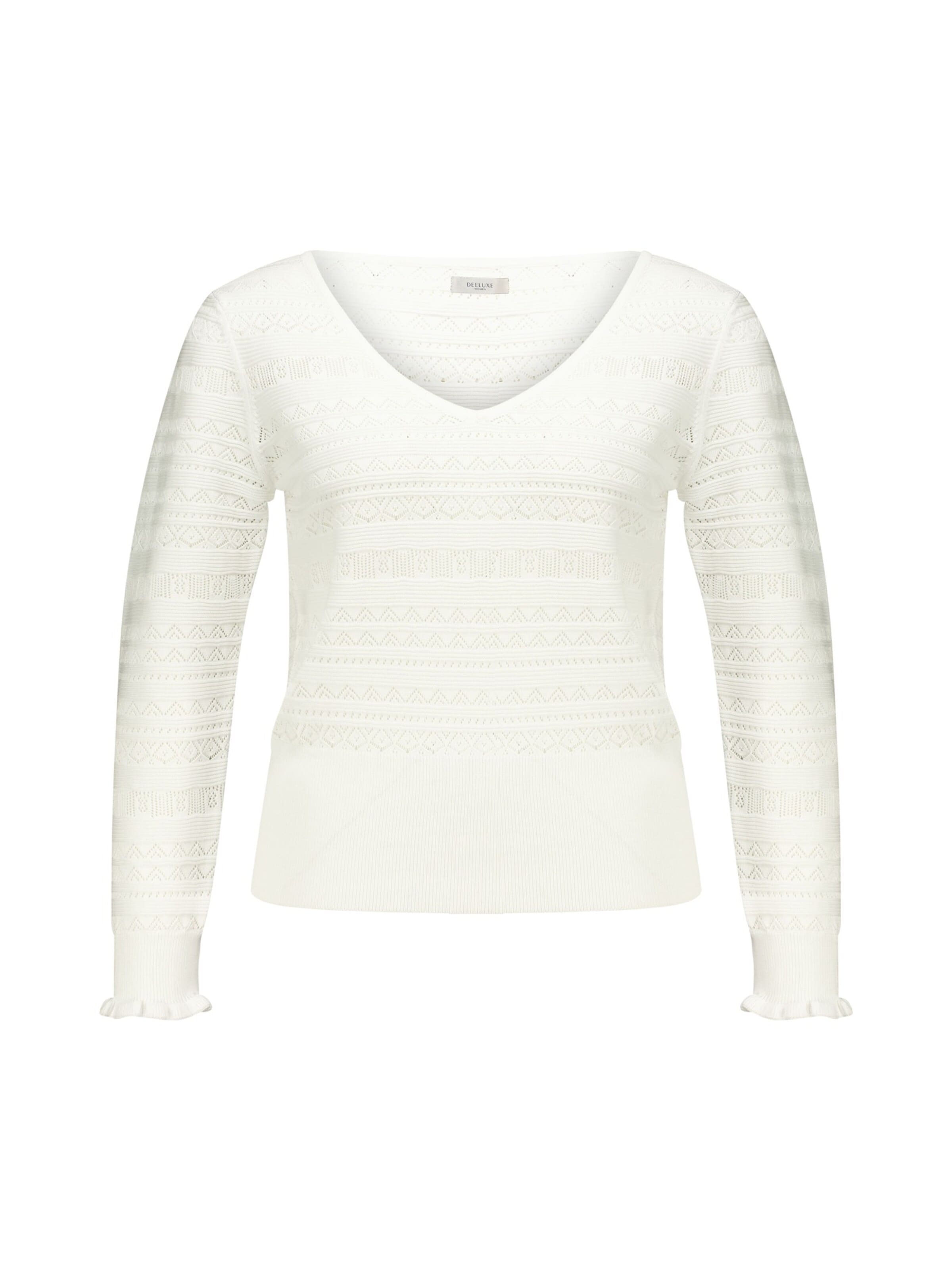 Deeluxe Pull-over en L en blanc cassé, Vue avec produit