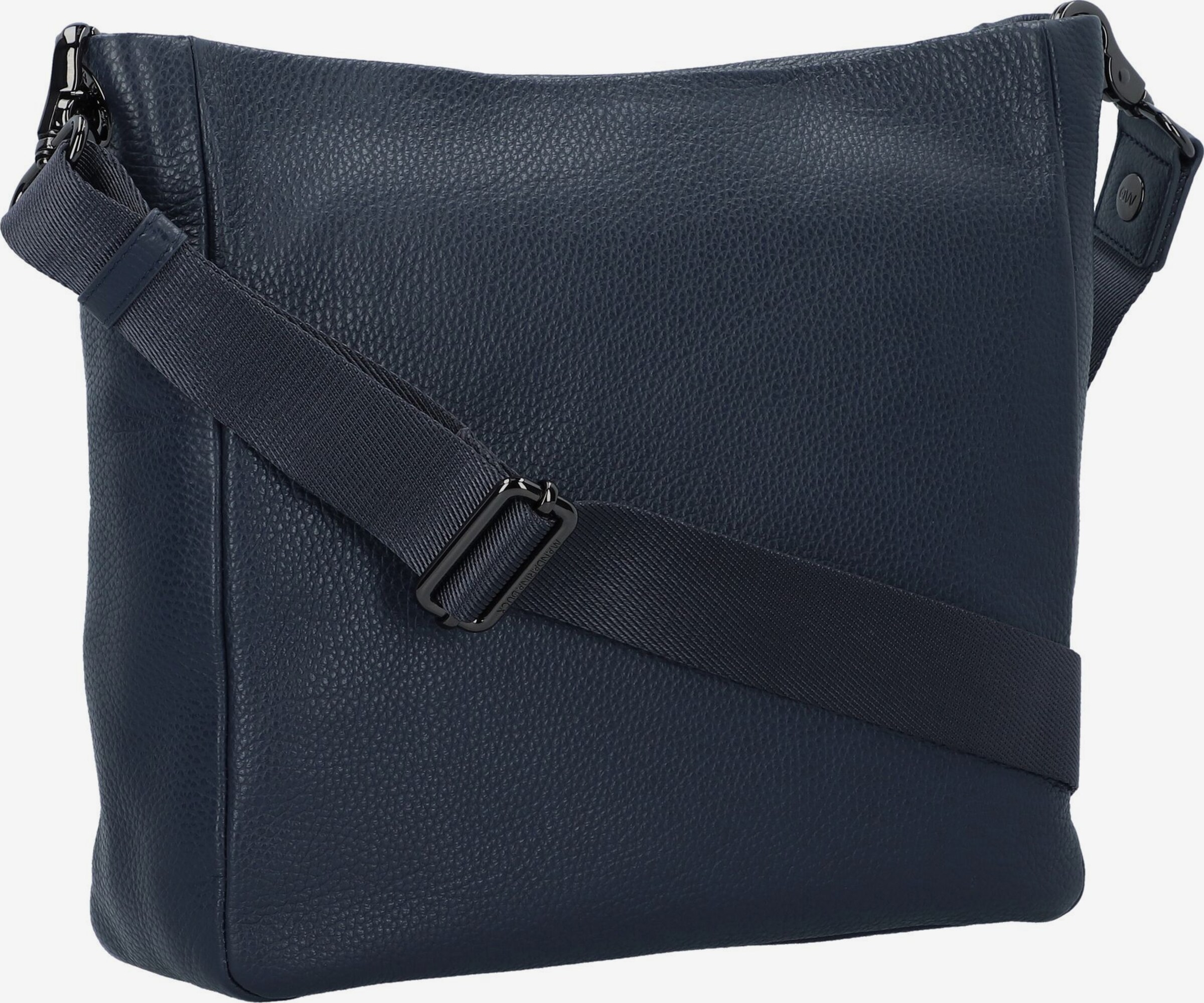Borsa A Tracolla Unisex Mandarina Duck Sahara – In Finta Pelle E Tela, Blu, 29x31x5 Cm, Con Scomparti E Tasche, Per IPad E Quotidiano