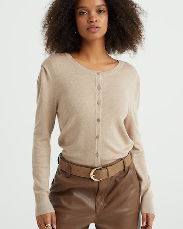 Cardigan WE Fashion en beige : devant