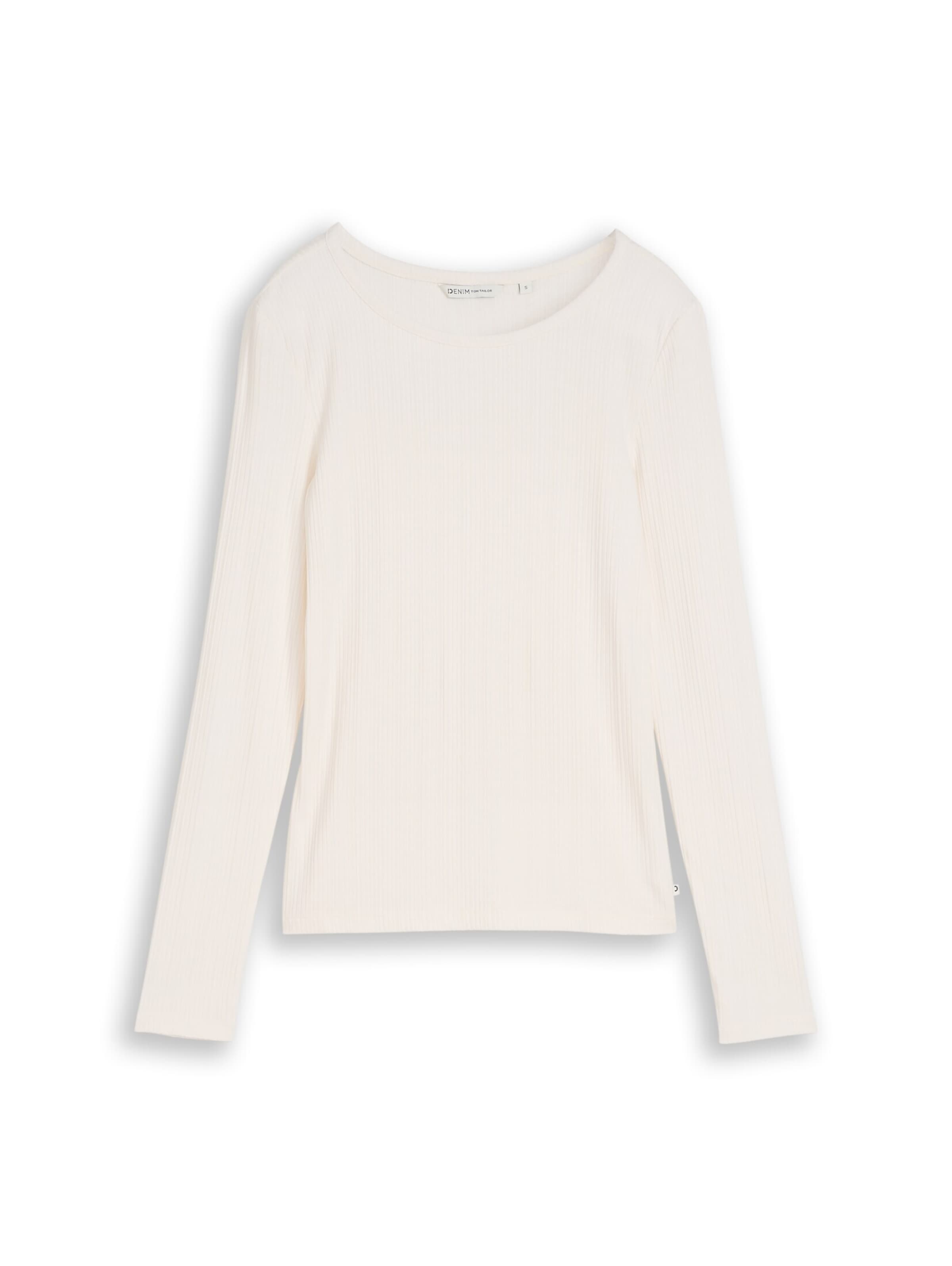 T-shirt TOM TAILOR DENIM en blanc : devant