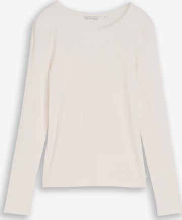 T-shirt TOM TAILOR DENIM en blanc : devant