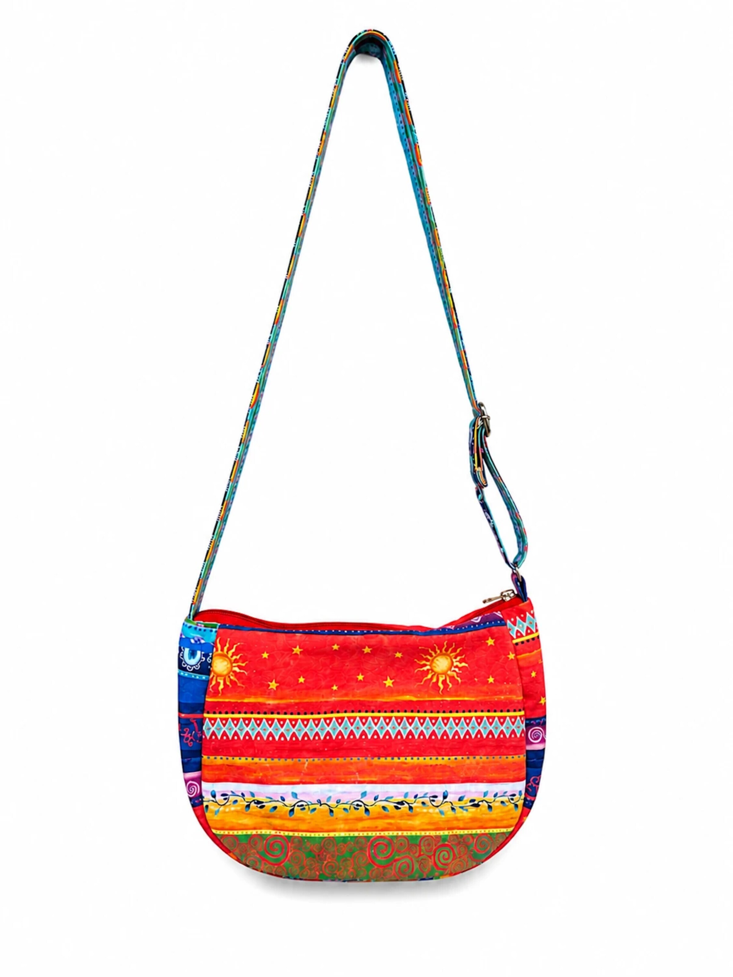 Sophia Pirrera Håndtaske 'Floral Crossbody Bag / Handbag' i rød: forside