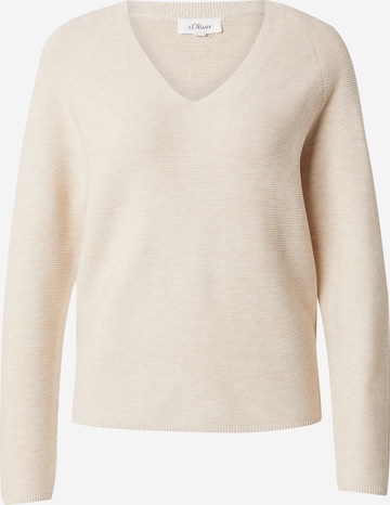 s.Oliver Pullover in Beige: Vorderseite