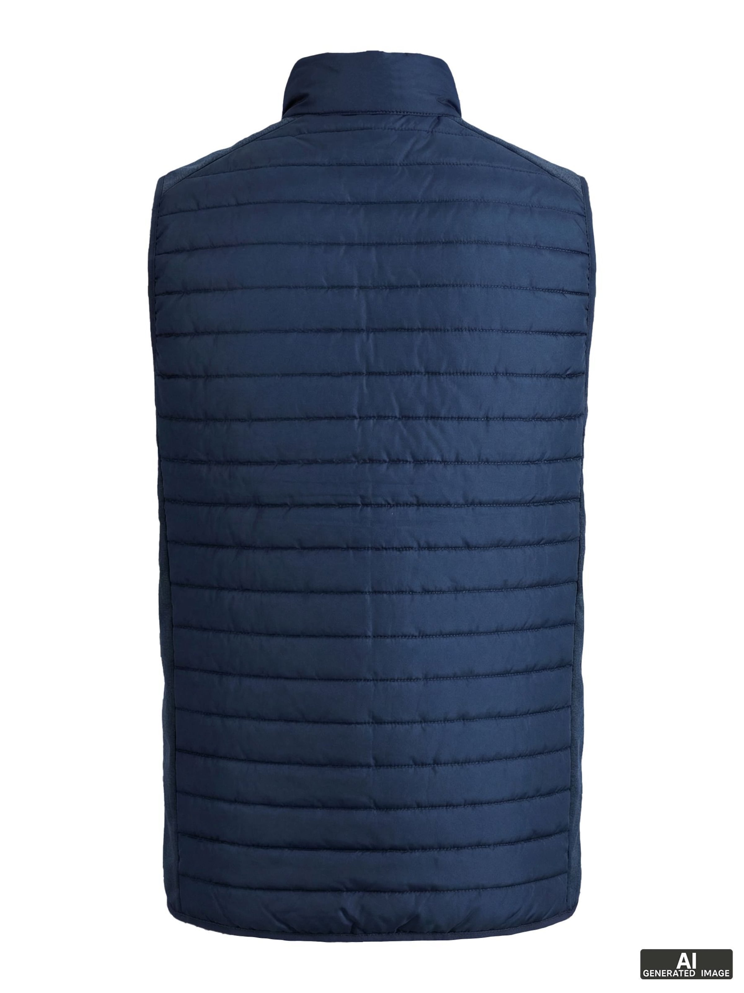 JACK & JONES Brezrokavnik | modra barva