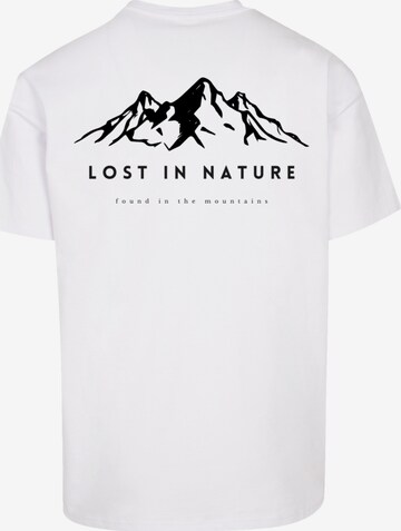 T-Shirt 'Lost in nature' F4NT4STIC en blanc