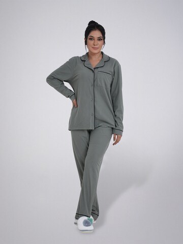 LEAFLETIC Pyjamas 'Leafletic Women’s Nightwear Long set' i grøn